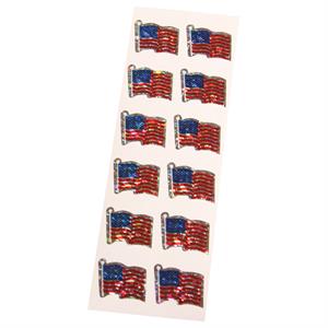 Klistermærker, bølgende hologram USA flag