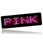 LED Badge, pink  7 x 24 dioder
