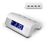 CM 4 port USB 2.0 Hub med ur (Demo) - 3 stk. p� lager
