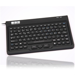 Vandtæt tastatur med indbygget mus, super lille, sort (DANSK layout) - Erstattet af 8308