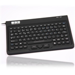 Vandt�t tastatur med indbygget mus, super lille, sort (SVENSK layout)