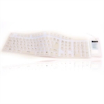 Flexible full size keyboard med lys, transparent (SVENSK layout)