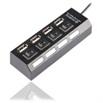 USB afbryder, sort, 60 cm kabel