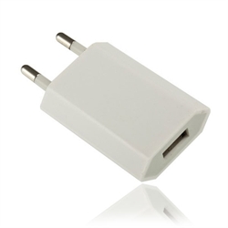 Lille 220 volt til USB omformer, hvid