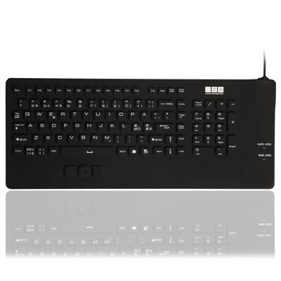 Vandtæt tastatur med indbygget mus - NORDISK layout