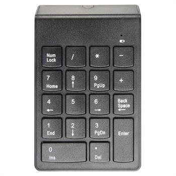 Trådløst numerisk tastatur, 2,4 GHz, sort