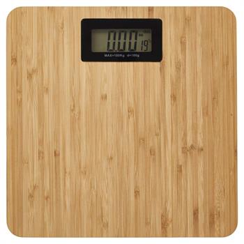 Flot digital personvægt i bambus, 180 kg