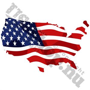 USA formet klistermærke med Stars and Stripes