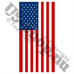 Klistermærke med hængende USA flag