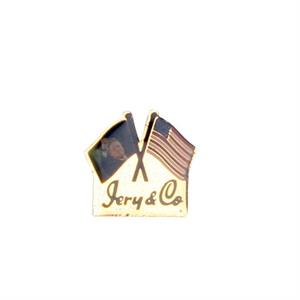 Pin med USA flag og Jery & Co