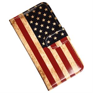 iPhone 7 luksusetui i kunstlæder med USA flag