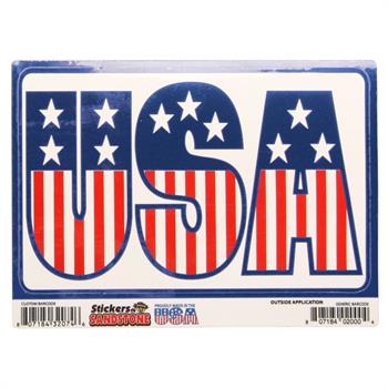 Stars and Stripes sticker med bogstaverne USA