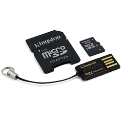 4GB micro SD kort + USB adaptor + SD adaptor