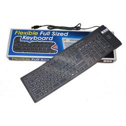 Flexible full size keyboard, gråsort (ÆGTE PS/2) (DANSK layout)