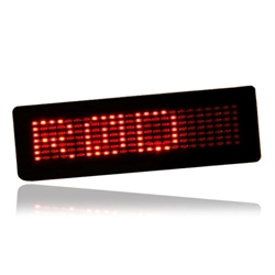 LED Badge, rød  7 x 23 dioder