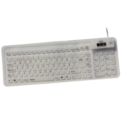 Vandtæt tastatur med lys, Superior, transparent (DANSK layout)
