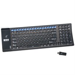 Trådløst flexible full size keyboard, gråsort (DANSK layout) -  DEMO - UDGÅET
