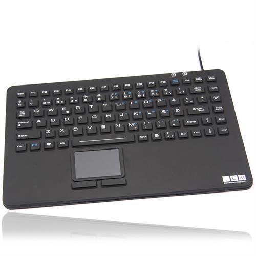 Vandtæt tastatur med touchpad, sort (DANSK layout) - UDGÅET - Erstattet af 8307