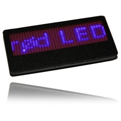 LED Badge, blå 12 x 36 dioder - UDGÅET