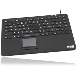 Vandtæt tastatur med touchpad, sort (SVENSK layout)