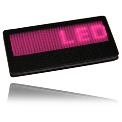 LED Badge, pink 12 x 36 dioder - UDGÅET