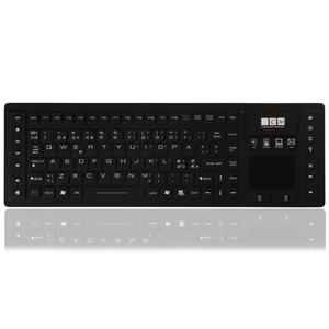 Trådløst vandtæt tastatur med touchpad og nano USB receiver, sort