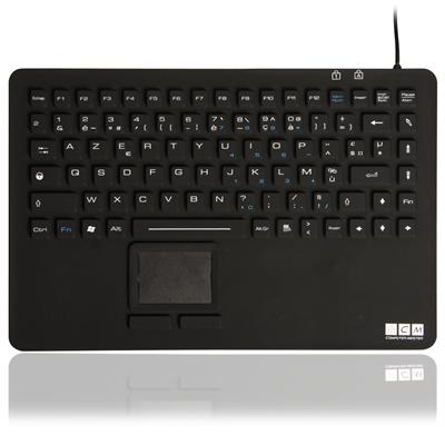 Vandtæt tastatur med touchpad, sort, FRANSK layout