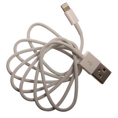 USB ladekabel til iPhone, lightning, hvid, 1 meter