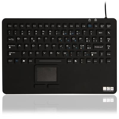 Vandtæt tastatur med touchpad, sort, ITALIENSK layout