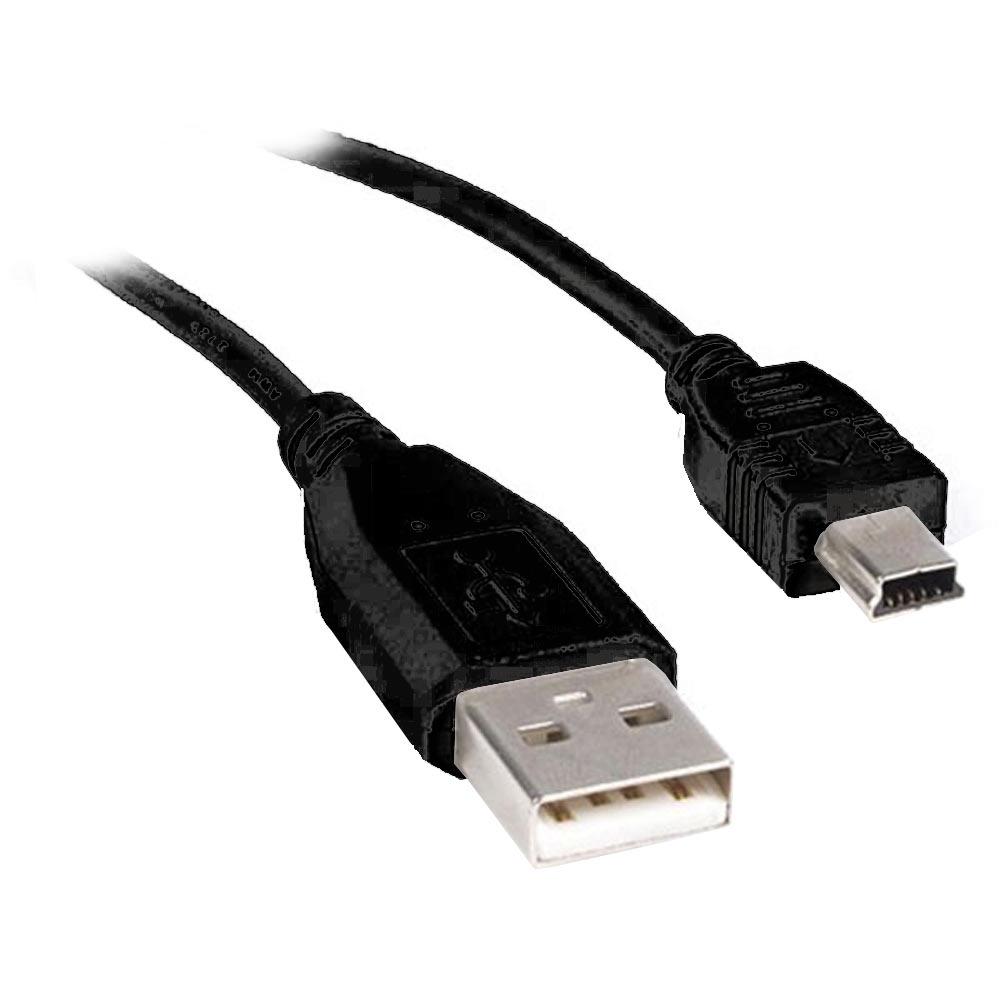 Mini USB kabel ~ 0,5 meter ~ Sort