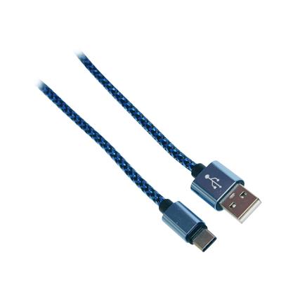 USB type C ladekabel, blå