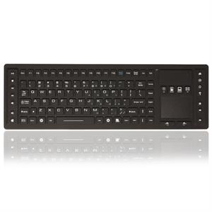 UK tastatur, vandtæt og trådløst med touchpad og nano USB receiver, sort