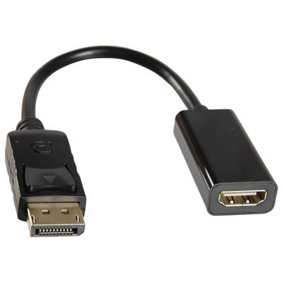 Adapter, displayport til HDMI, sort