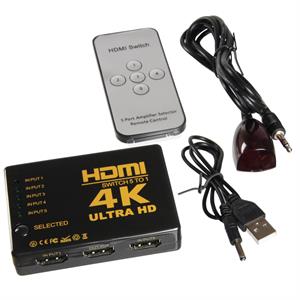 HDMI hub, 4K, 5 porte