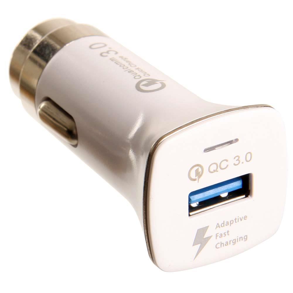 Opførsel søvn kalligraf USB oplader til bilens cigarstik, HVID