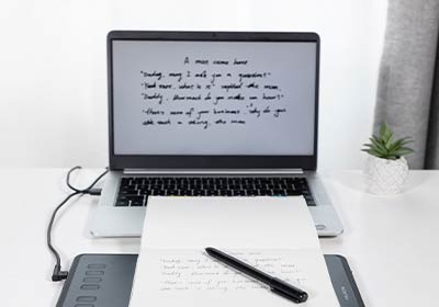 Tegn eller skriv digitalt og analogt i én håndevending med Huion Scribo PW310