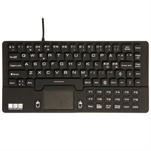 Ultra lille vandtæt tastatur med touchpad, sort (NORDISK layout)