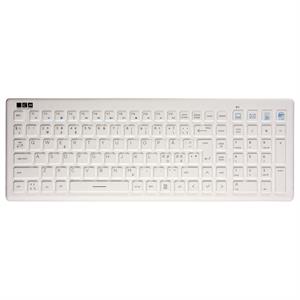 Vandtæt trådløst full size tastatur, hvid (NORDISK layout)
