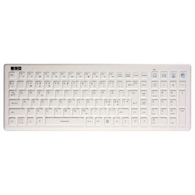 Vandtæt trådløst full size tastatur, hvid (NORDISK layout)