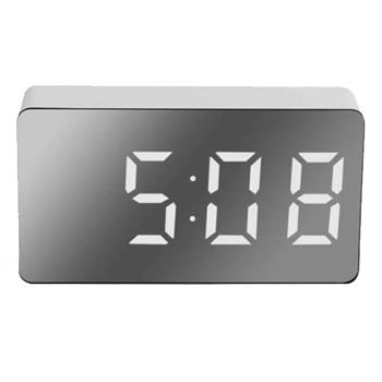 LCD ur med Alarm, Dato og Termometer, hvide tal