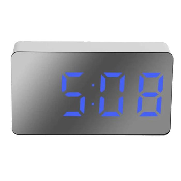 LCD ur med Alarm, Dato og Termometer, blå tal