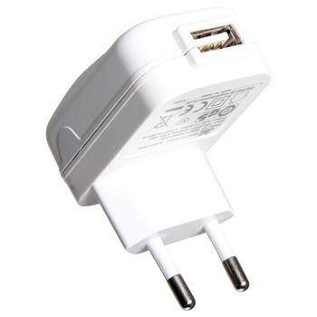 220 V til USB omformer, hvid