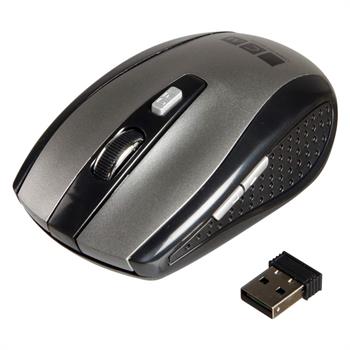 Trådløs mus, 2,4 GHz USB, sølvgrå