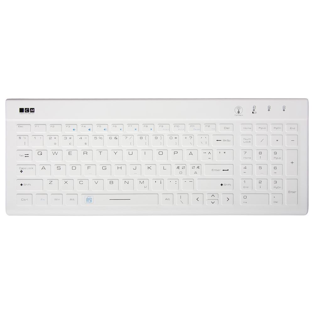 Vandt t bluetooth full size tastatur hvid