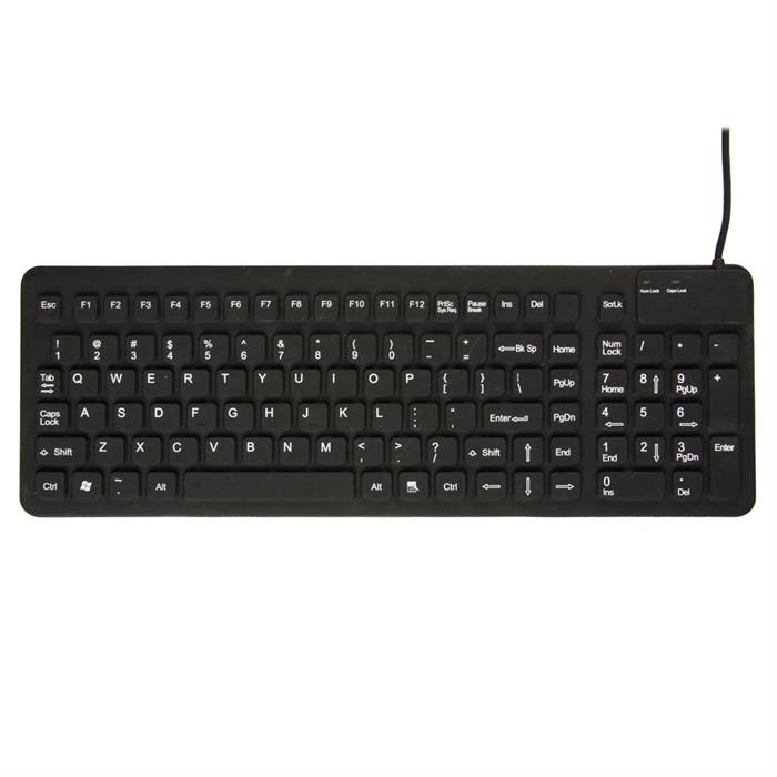 Vandtæt tastatur, sort - UK layout - UDSOLGT - EOL