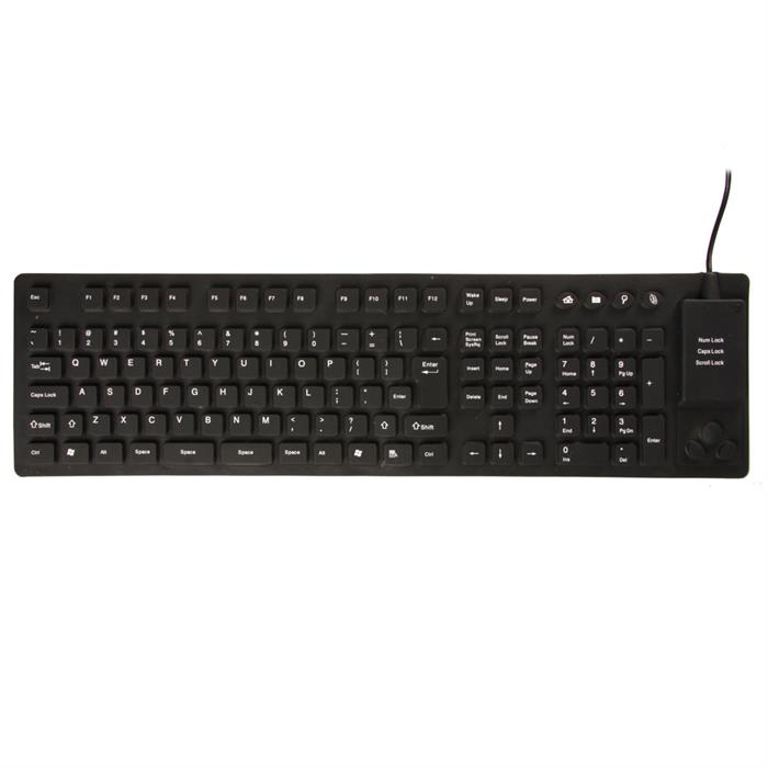 Vandtæt tastatur med indbygget mus - UK layout - UDGÅET - EOL